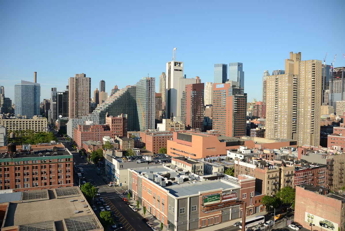 07 Eleventh Avenue, Mercedes House, ATT Switching Center, Time Warner Center Late Afternoon From New York Ink48 Hotel Rooftop Bar